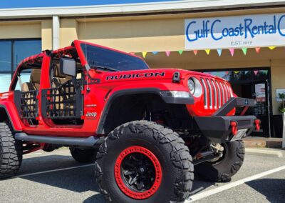 Red Jeep Rubicon