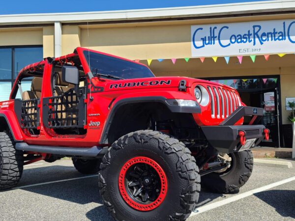 Red Jeep Rubicon